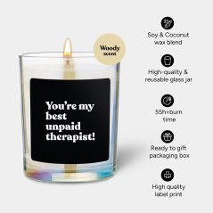 Svíčka Chatty Candles - You are my best unpaid therapist