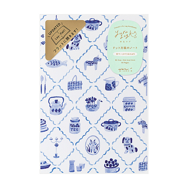 Midori Yuru Log B6 - Blue Nordic