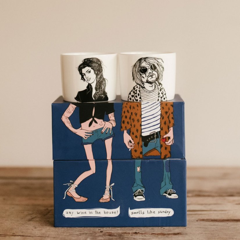 Designové espresso hrnky PolonaPolona – Amy a Kurt