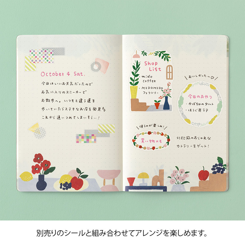 Midori Yuru Log B6 – Motif Textile