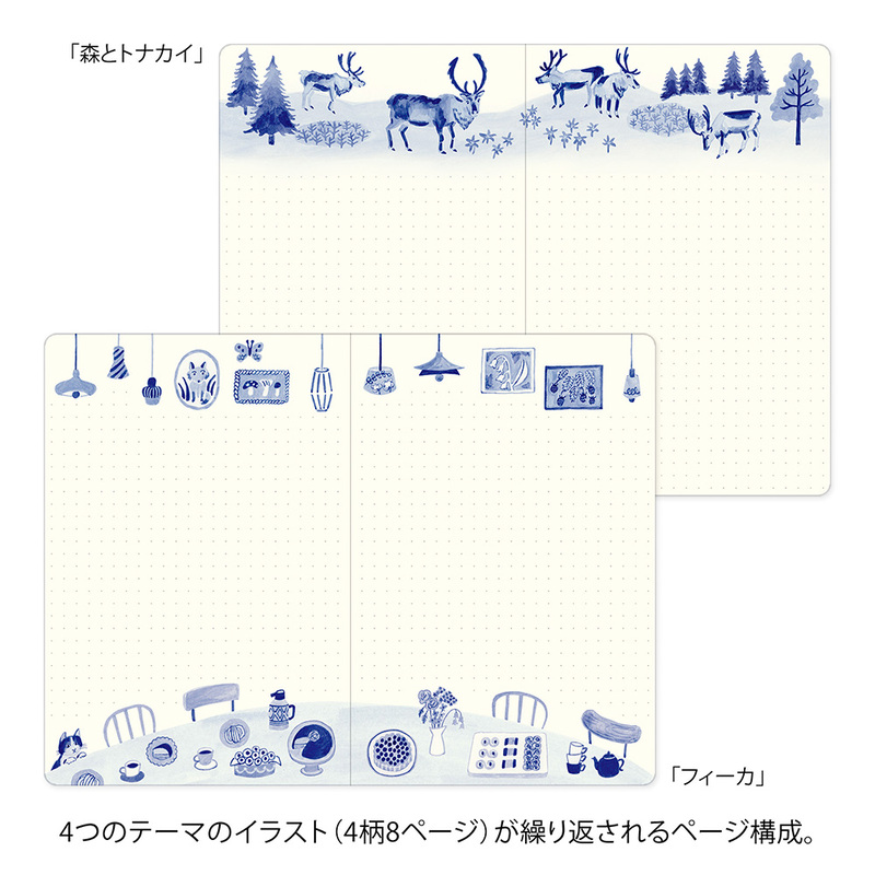 Midori Yuru Log B6 - Blue Nordic