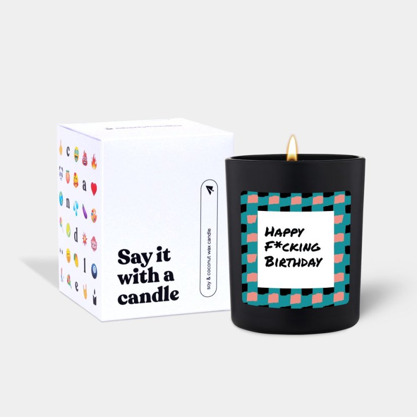 Svíčka Chatty Candles - Happy f*cking birthday