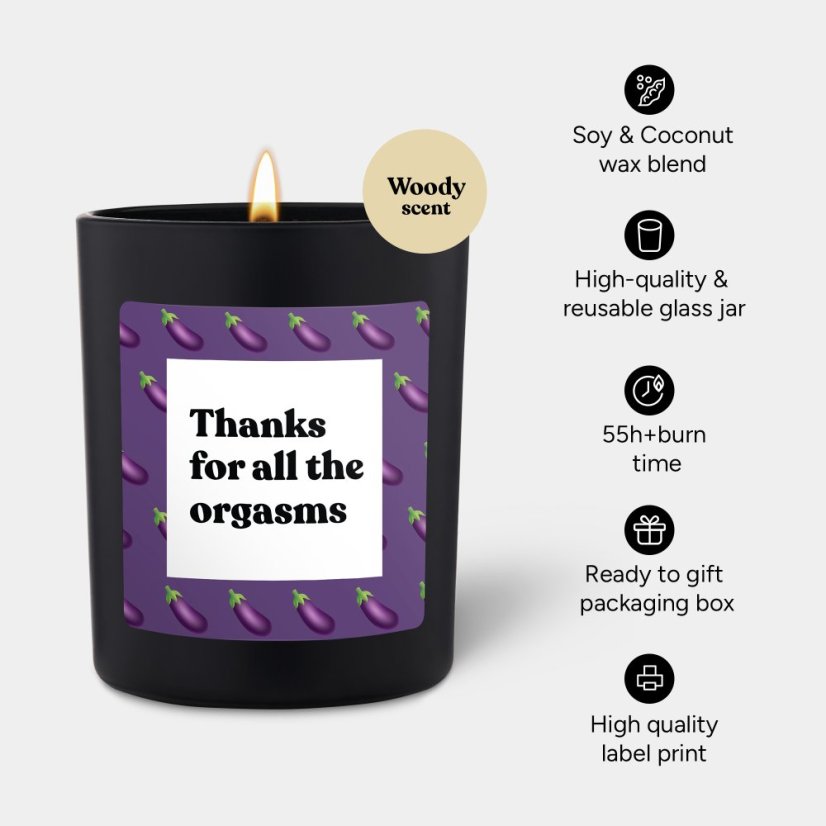 Svíčka Chatty Candles - Thank you for all the orgasms