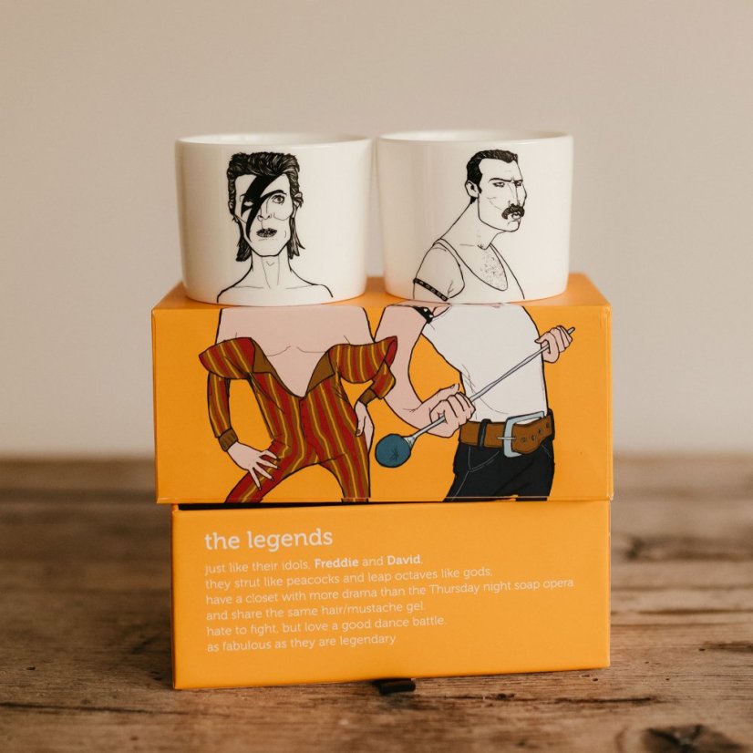 Designové espresso hrnky PolonaPolona – David a Fredie