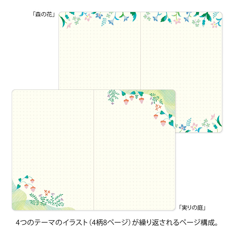 Midori Yuru Log B6 – Floral