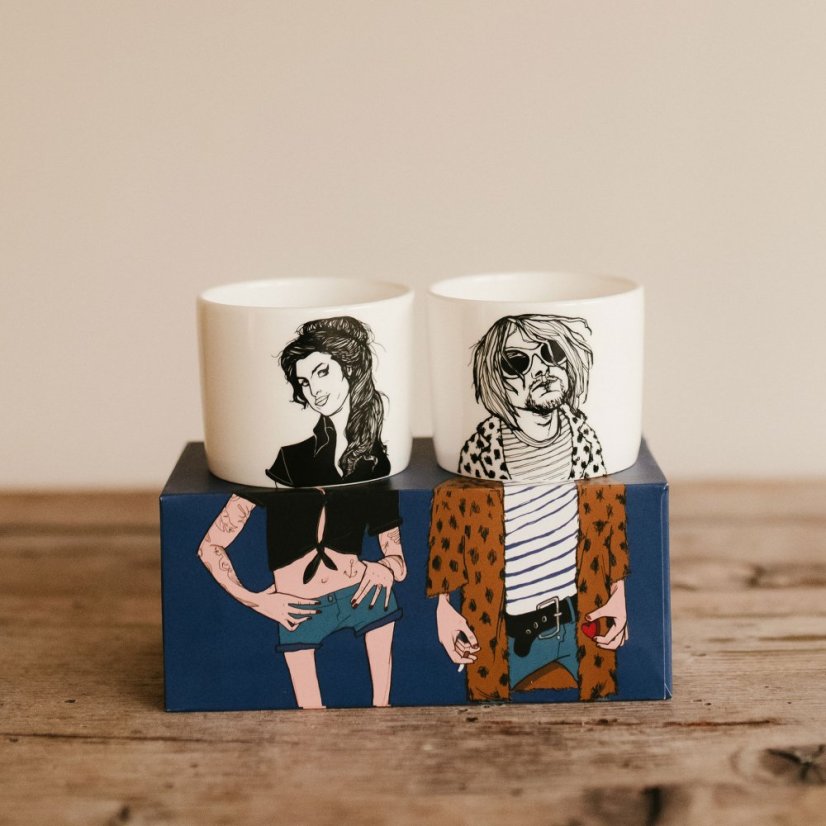 Designové espresso hrnky PolonaPolona – Amy a Kurt