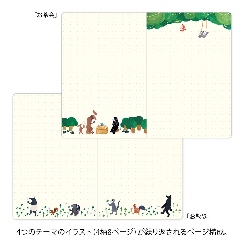 Midori Yuru Log B6 – Animal Forest
