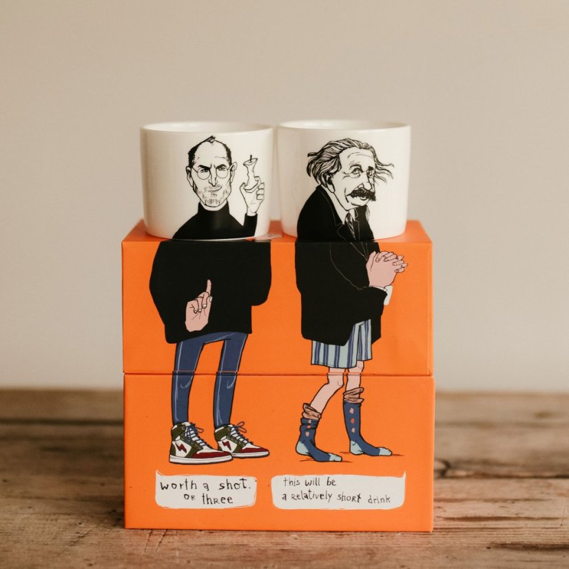 Designové espresso hrnky PolonaPolona – Steve a Albert