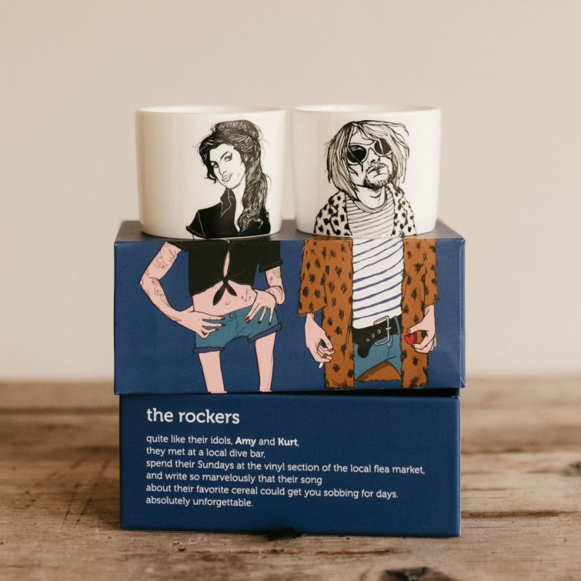 Designové espresso hrnky PolonaPolona – Amy a Kurt
