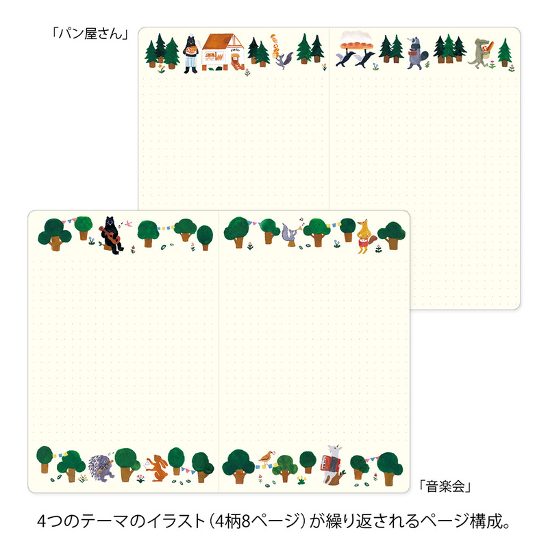 Midori Yuru Log B6 – Animal Forest
