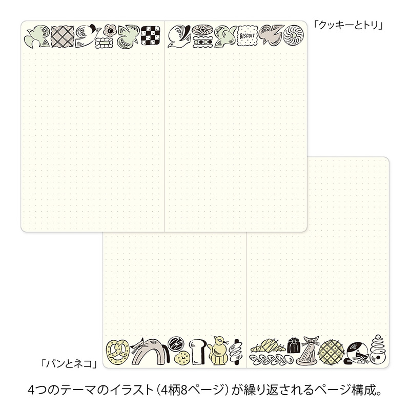 Midori Yuru Log B6 – Sweets & Animals